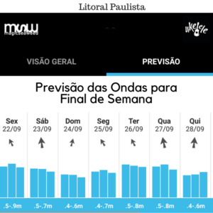 Previsão das Ondas para o Litoral SP – Final de Semana – 22/09/2017